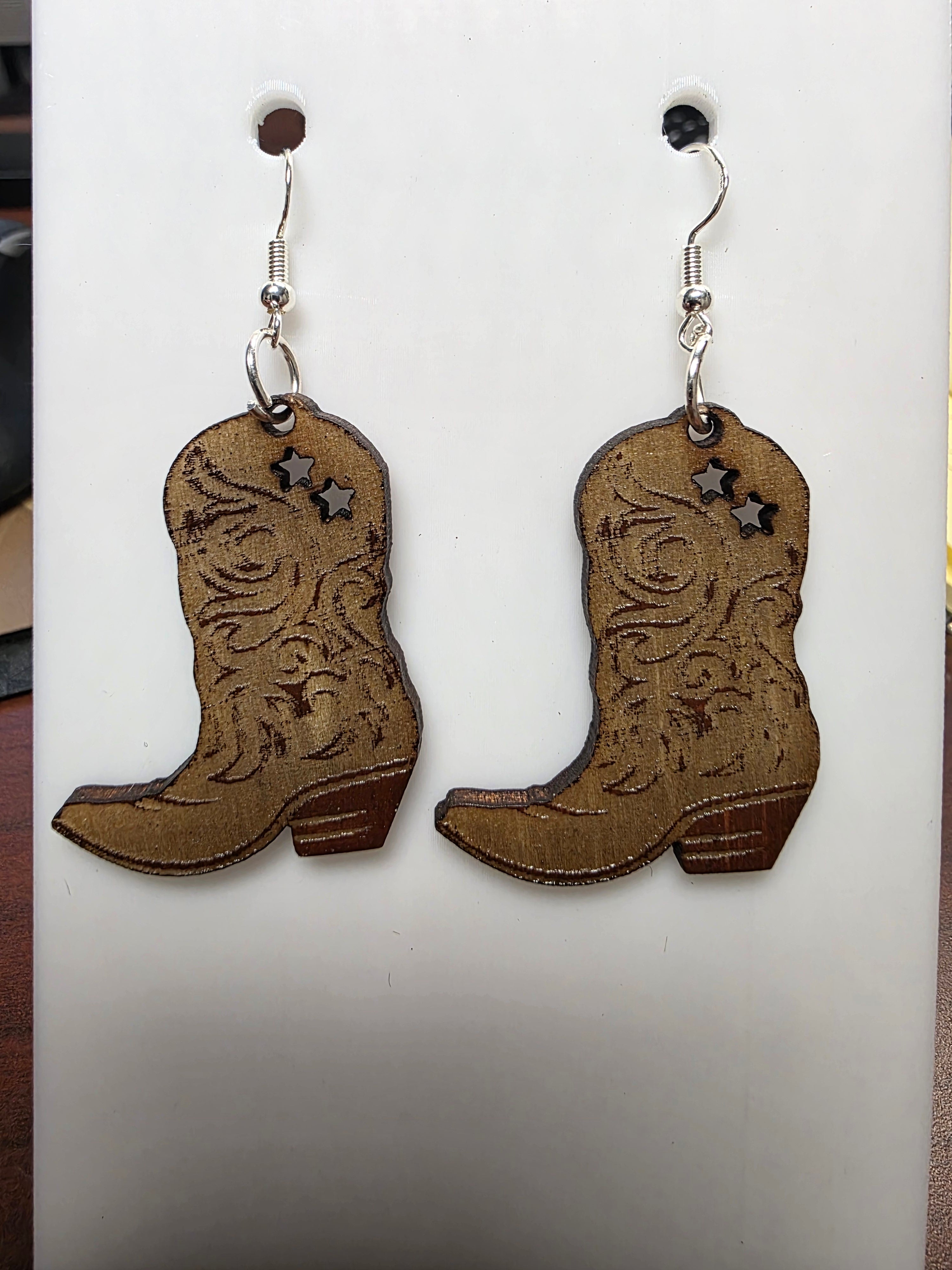 Cowboy boot earrings