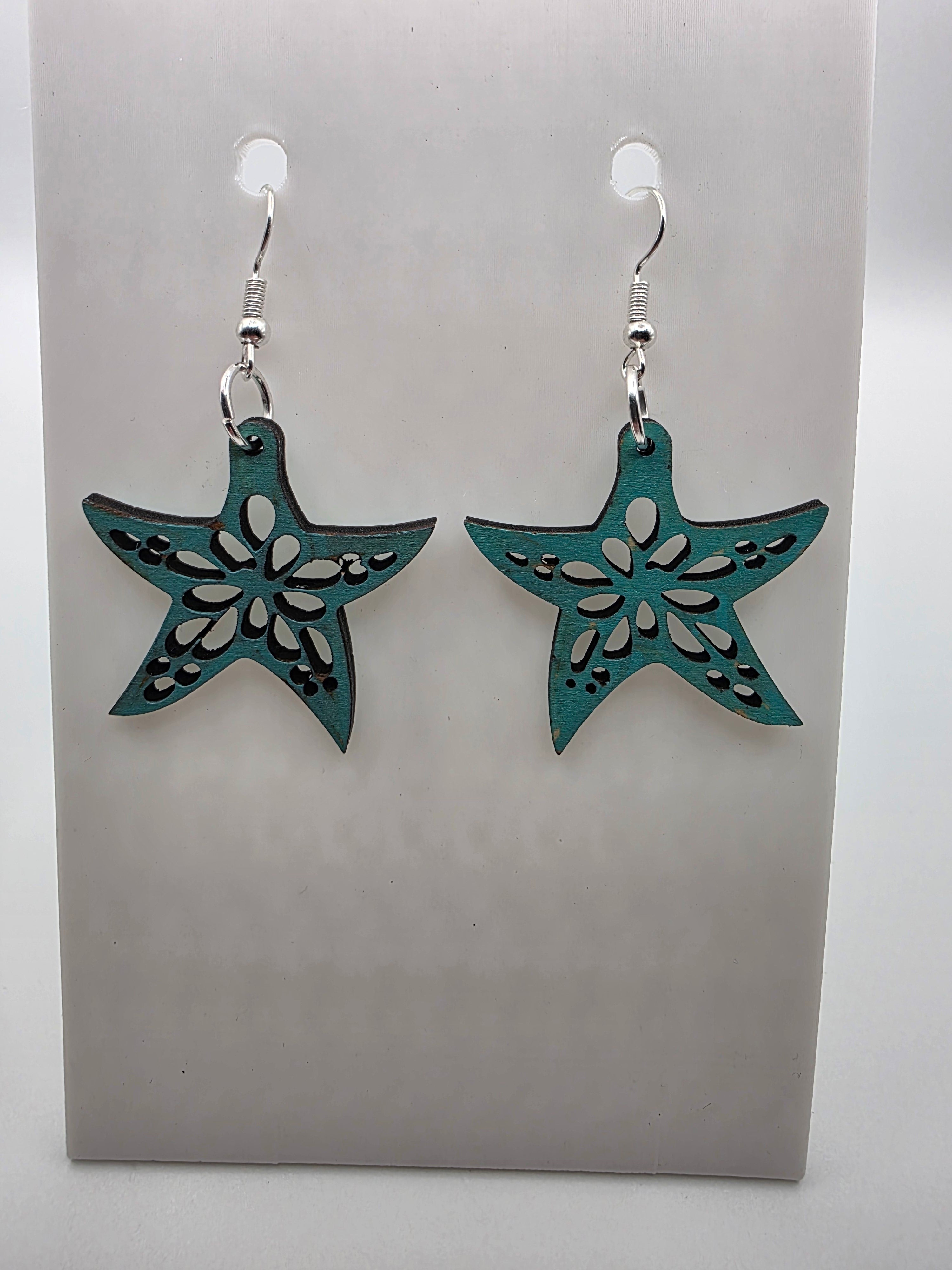 Laser Cut Starfish Earrings