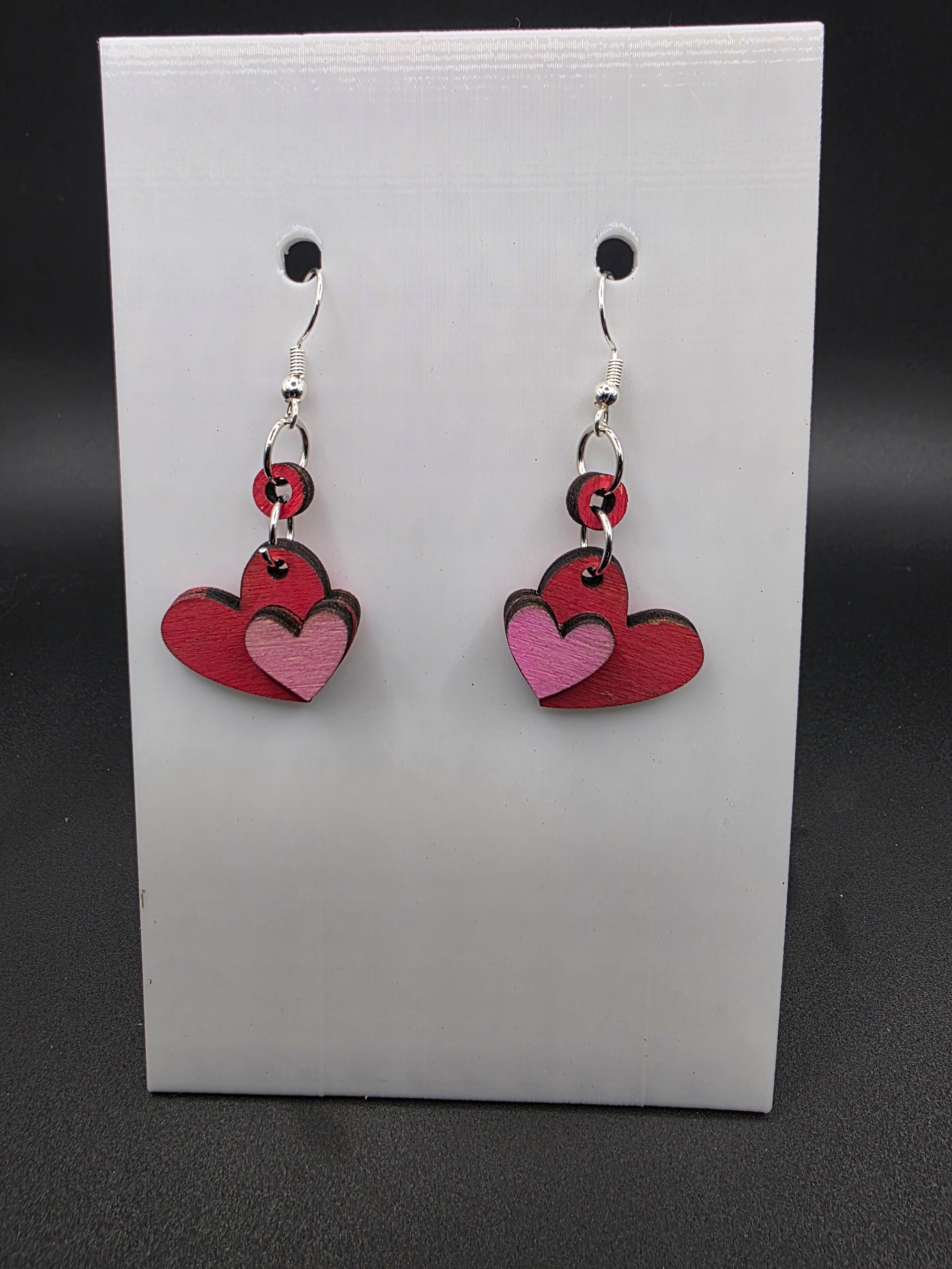 Heart dangle earrings